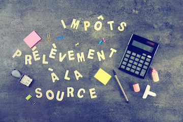 impôt,prélèvement à la source