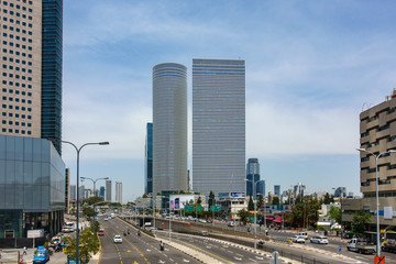 Naklejka premium View in the downtown, Tela Aviv, Israel