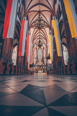 Bialystok, Poland, April 30, 2018: Interior of the Cathedral Basilica of the Assumption of the Blessed Virgin Mary also called Białystok Cathedral is a Roman Catholic cathedral