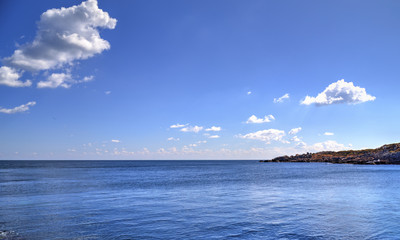 Beautiful landscape on rocky shore