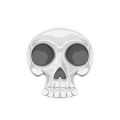 Skull on white background