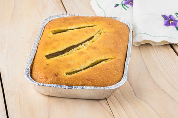 Hatch chili pepper cornbread.
