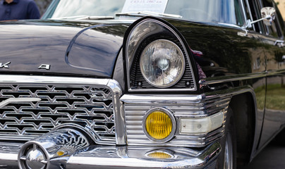 details of retro cars