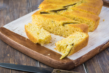 Hatch chili pepper cornbread.