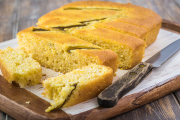 Hatch chili pepper cornbread.