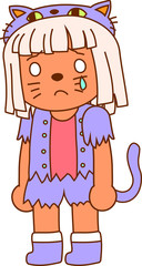 Halloween wolves cat girl
