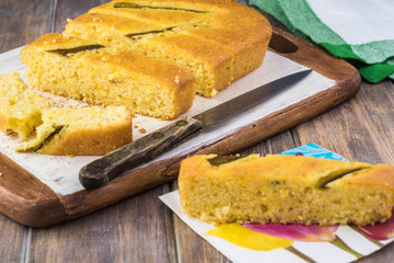 Hatch chili pepper cornbread.