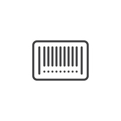 Barcode outline icon. linear style sign for mobile concept and web design. simple line vector icon. Symbol, logo illustration. Pixel perfect vector graphics