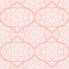 Orient vector classic pattern. Seamless abstract background with vintage white elements. Orient background. Ornament for wallpaper and packaging