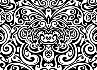 Decorative backdrop with ethnic elements