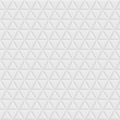 Seamless vector background. Modern ornament with volume repeating light triangles. Geometric pattern