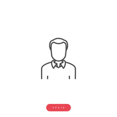 Employee Vector Icon Business Management Related Vector Line Icon. Editable Stroke. 1000x1000 Pixel Perfect.