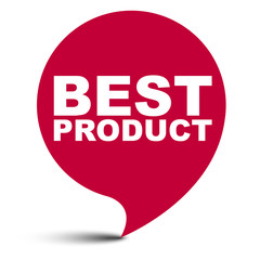red vector bubble banner best product