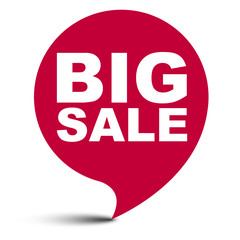 red vector bubble banner big sale