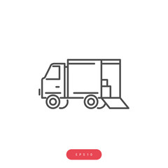 Delivery Vector Icon Business Management Related Vector Line Icon. Editable Stroke. 1000x1000 Pixel Perfect.
