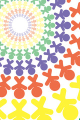 #Background #wallpaper #Vector #Illustration #design #free #free_size #charge_free #colorful #color rainbow,show business,entertainment,party,image  背景素材,イメージ,人の輪,チームワーク,仲間,コミュニティ,グループ,コミュニケーション,仲良し,