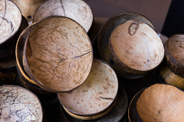 Stack of coconut shell
