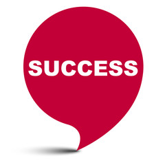 red vector bubble banner success