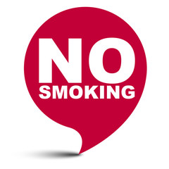 red vector bubble banner no smoking