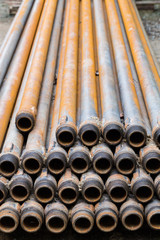 Rusty steel pipe taken as background