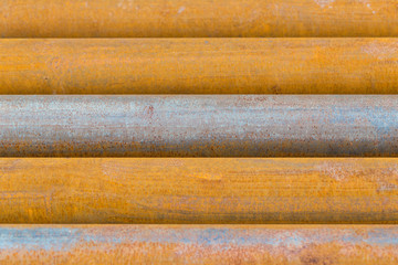 Rusty steel pipe taken as background