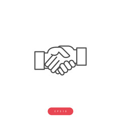 Business agreement Vector Icon Business Management Related Vector Line Icon. Editable Stroke. 1000x1000 Pixel Perfect.
