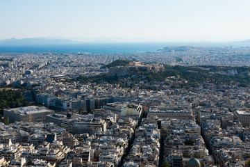 Fototapeta premium Blick über Athen auf die Akropolis