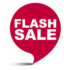 red vector bubble banner flash sale
