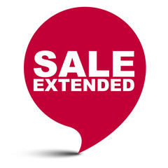 red vector bubble banner sale extended