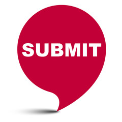red vector bubble banner submit