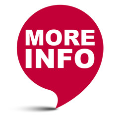 red vector bubble banner more info
