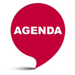 red vector bubble banner agenda