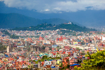 Fototapeta premium City Aerial View of Kathmandu Nepal