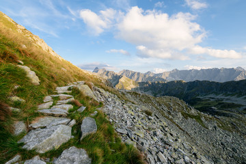 Hiking Train in the High Tatra in the Valley of Five Lakes