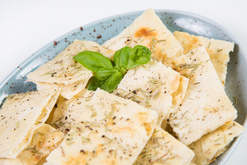 focaccia with fragrant herbs