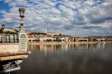 Fototapeta na wymiar Buda Skyline and Danube River in Budapest
