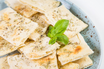 focaccia with fragrant herbs