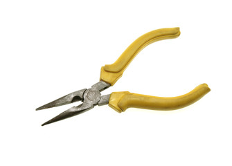 Pliers tool pliers on a white background with clipping path.