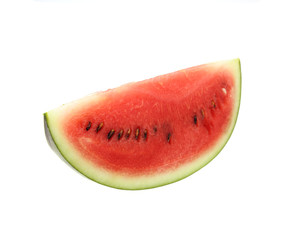 Sliced of watermelon isolated on white background with clipping path.