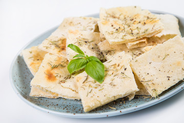 focaccia with fragrant herbs