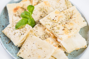 focaccia with fragrant herbs