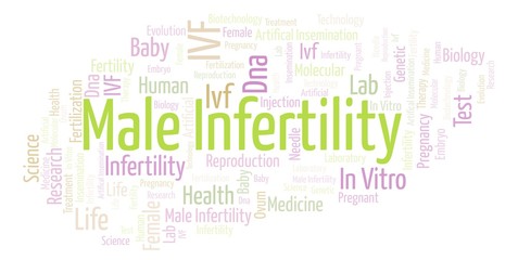 Fototapeta premium male infertility word cloud.