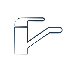 Faucet vector outline icon
