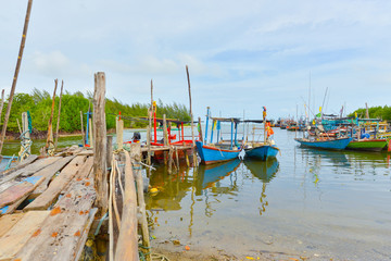 Fototapeta premium The boats at pier