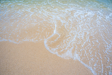 Sand beach and wave background