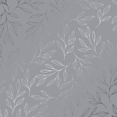 Silver background with branchesGray abstract pattern