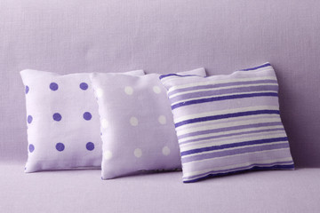 Set of pillows with diferent pattern