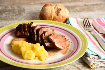 Port wine pork tenderloin