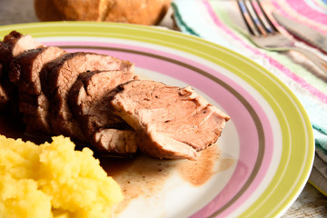 Port wine pork tenderloin