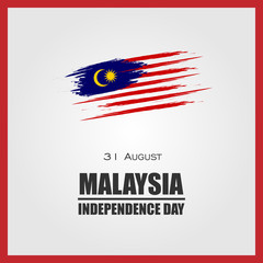 Vector Ilustration of Malaysia INDEPENDENCE DAY and Malaysia flag